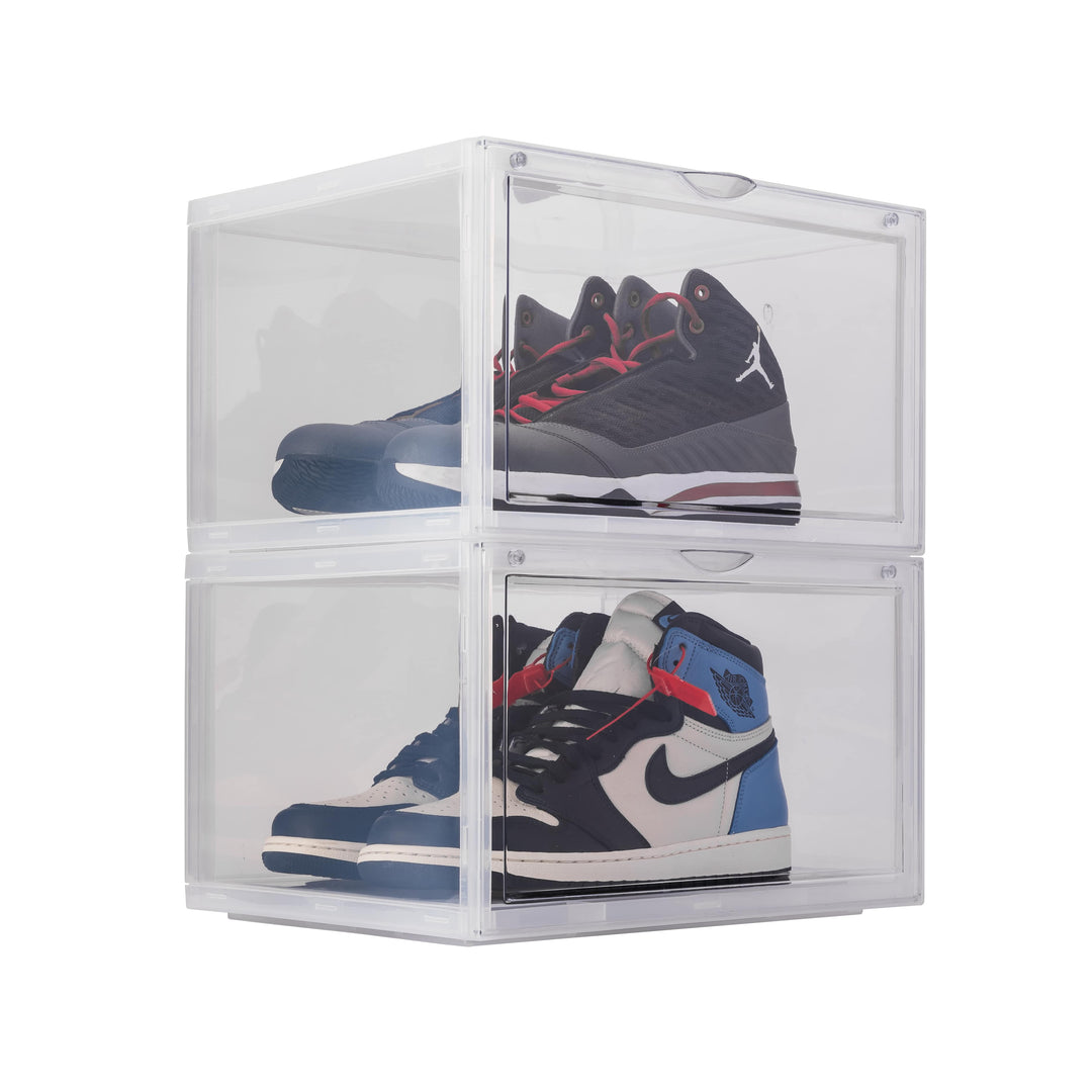 Side Door Sneaker Display Boxes | Clear 2 Pack