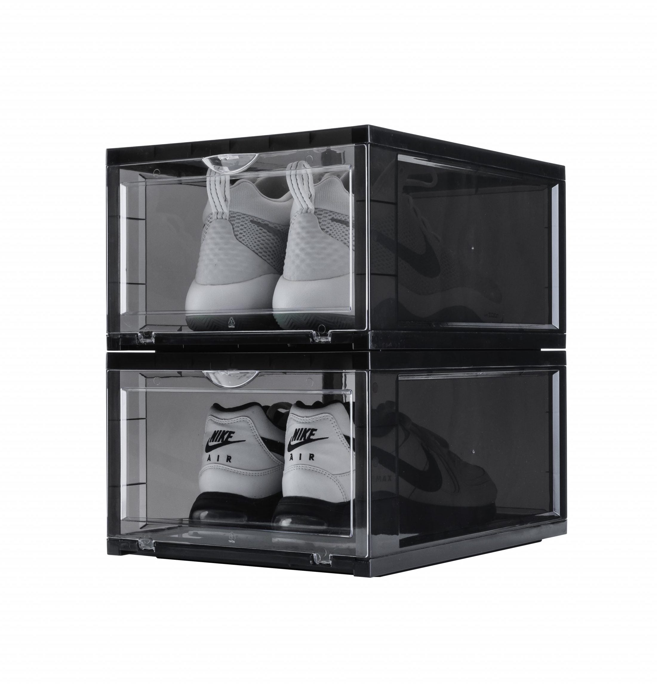 Drop Front Sneaker Display Boxes | Black 2 Pack – SCHUMI