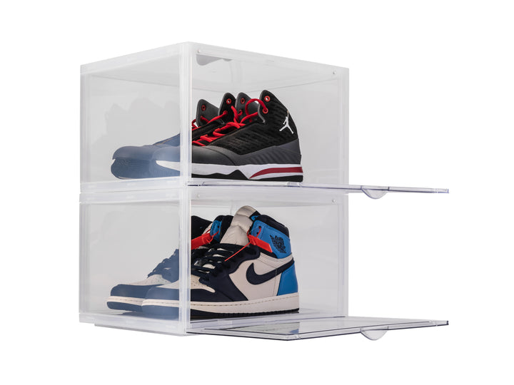 Side Door Sneaker Display Boxes | Clear 2 Pack