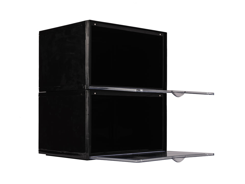 
                  
                    Load image into Gallery viewer, Side Door Sneaker Display Boxes | Black 2 Pack
                  
                