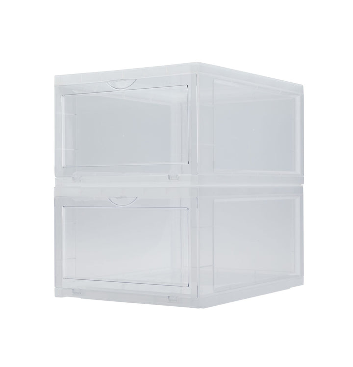 Drop Front Sneaker Display Boxes | Clear 2 Pack