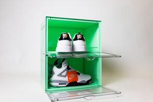 
                  
                    Load image into Gallery viewer, Side Door Sneaker Display Boxes | Green 2 Pack
                  
                