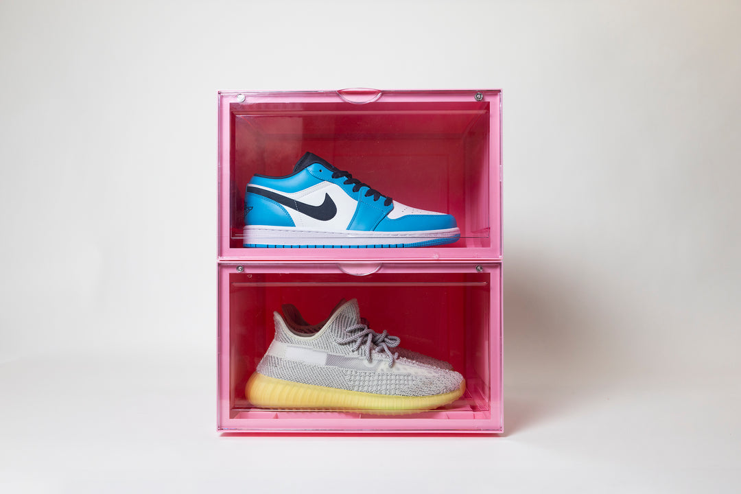 Side Door Sneaker Display Boxes | Pink 2 Pack