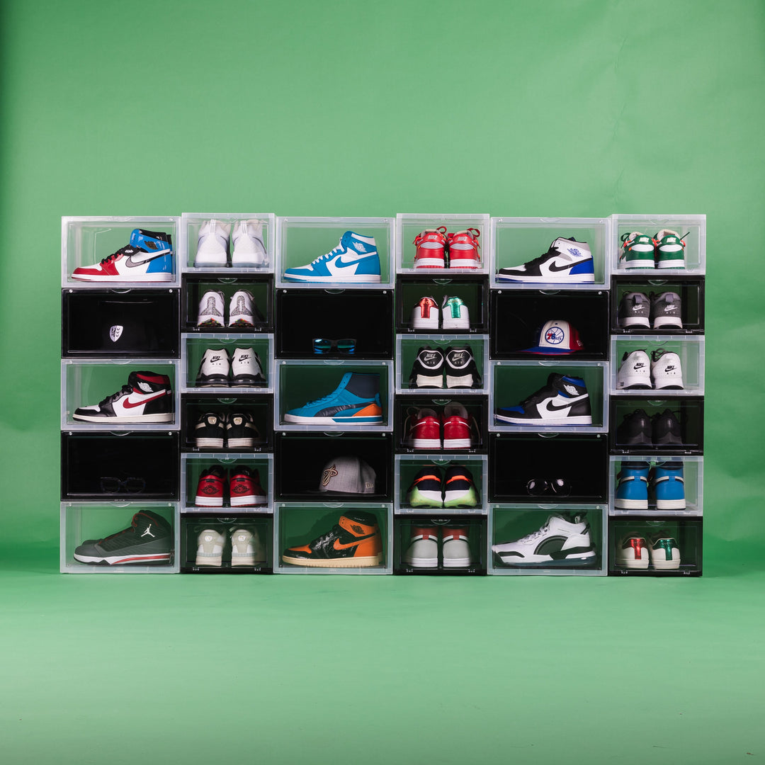 Side Door Sneaker Display Boxes | Black 2 Pack